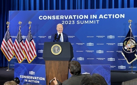 Durante la Cumbre de Conservacin de la Casa Blanca, el presidente Joe Biden design a Avi Kwa Ame como monumento nacional. (foto cortesa de Will Pregman)