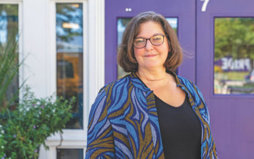 2023 Massachusetts Teacher of the Year Dani Charbonneau, who runs the Project Vine Alternative Program at Martha's Vineyard Regional High School, is the first Martha's Vineyard teacher to win the state's top award for educators. (MTA) 
