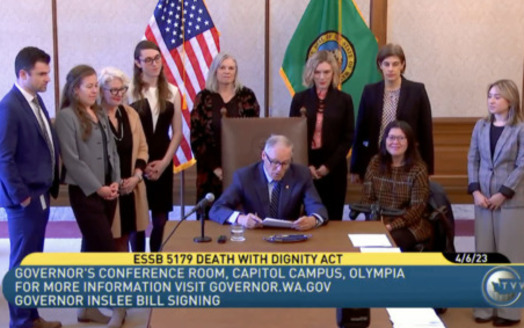 Washington state lawmakers sent a number of reforms for the Death with Dignity Act to Gov. Jay Inslee. (TVW)