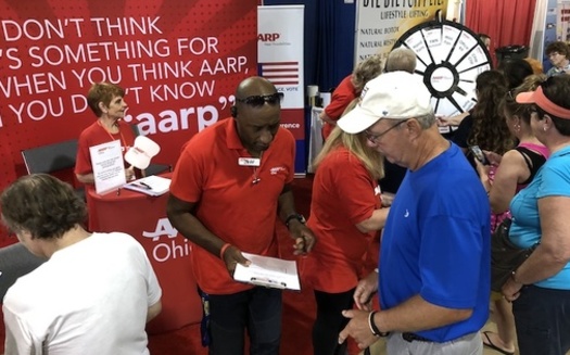 AARP volunteers at the Ohio State Fair. More than six out of 10 adults age 55 and older engage in some volunteer activity, according to The Urban Institute. (Adobe Stock)