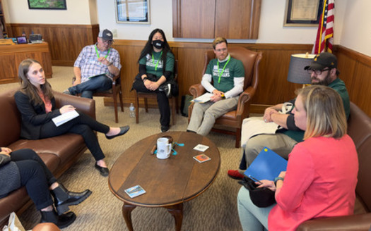 Food for All Oregonians advocates have been meeting with legislators to get the bill passed. (Oregon Food Bank)