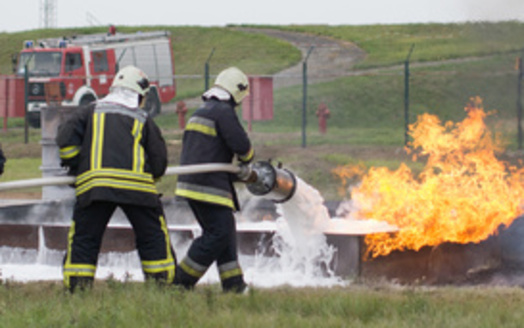 The Pentagon is currently considering alternatives to firefighting foam containing PFAS. (Adobe Stock)<br />