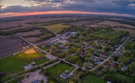 An aerial view of Roca, Neb. Some 37% percent of Nebraska's rural hospitals have lost some services, according to the Center for Healthcare Quality and Payment Reform. (Jacob/Adobe Stock)