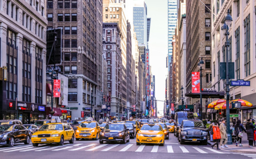 According to 2021 data from the Tri-State Transportation Campaign, 77.5% of people who work in Manhattan's Central Business District use public transportation to commute from New Jersey. (Adobe Stock)
