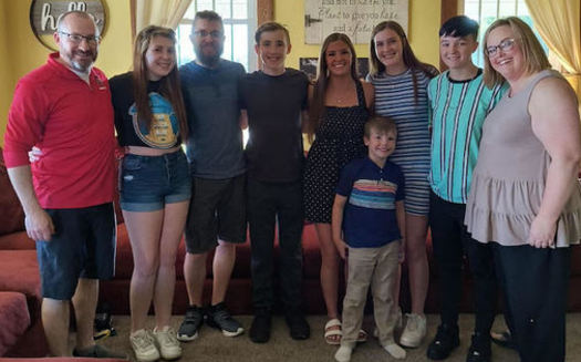 Ohio resident and foster parent Teri DeVoe with her family. (Teri DeVoe)