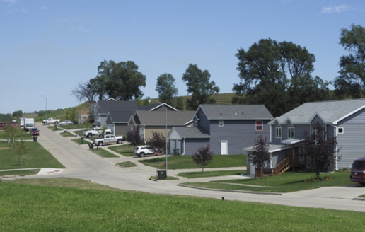 Homes in the award-winning Ho-Chunk Village on the Winnebago Reservation. (Photo by Jerry L. Mennenga, courtesy of Ho-Chunk, Inc.)  