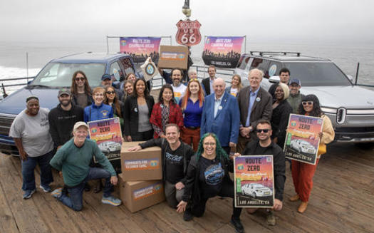 The Route Zero Relay kicked off at the Santa Monica Pier and traveled across the country on Route 66. (RtZero.org)