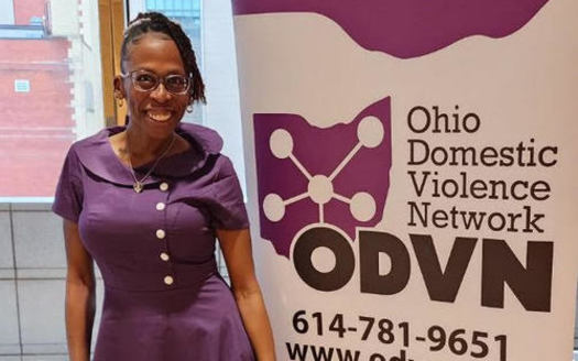 Ohio survivor Christa Hullaby now helps other domestic violence survivors working to build a new life. (Christa Hullaby)<br />