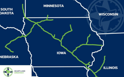 Above is the proposed map from Navigator CO2 to construct a multistate pipeline in the Midwest. The company wants to move carbon dioxide from agricultural sites and store it underground in Illinois. (Courtesy of Navigator)