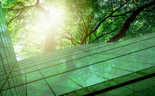 Environmental researchers reported buildings account for 40% of global carbon emissions, and not all of it is from their heating and cooling systems. They said conventional construction materials used to build them, such as steel and concrete, account for some of the pollution, too. (Adobe Stock)