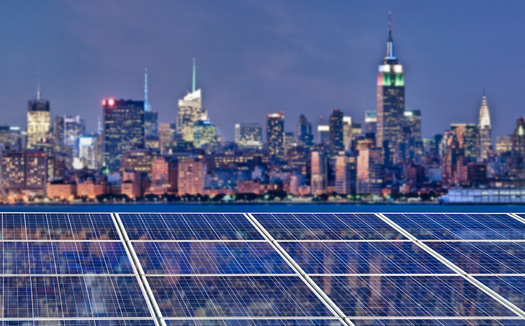 Solar development has grown throughout New York City over the last decade. By summer 2022, 350 megawatts were installed, enough to power 90,000 households in New York City. (Adobe Stock)