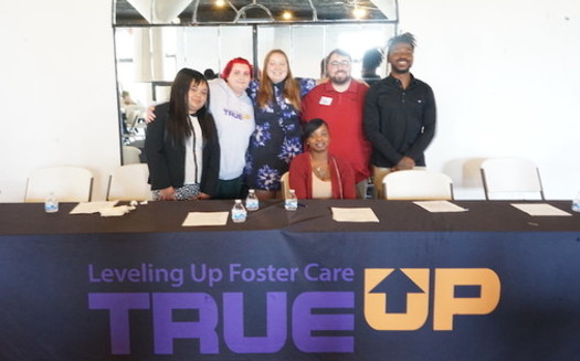 Cynthia, Tatum and Damareus, with other members of the True Up Peer Network. (Kentucky Youth Advocates)