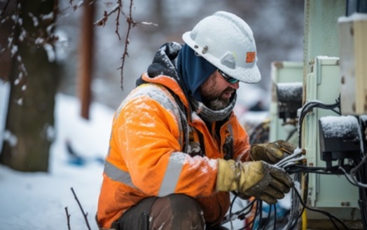 According to a poll by the Climate and Community Project, 55% of Mainers believe utilities should be nonprofits, and 60% said they've experienced a power outage in the past few months. (Adobe Stock)<br />