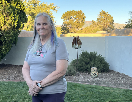 After her doctor retired in 2020, Albuquerque's Anne Withrow faced a long waiting list for transgender health care. (photo courtesy of Cecilia Nowell)<br />