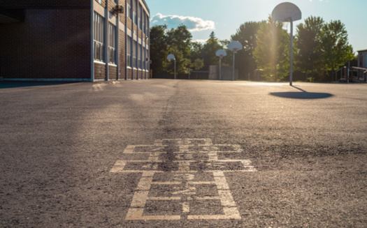 Climate experts say transforming schoolyard areas to include more vegetation can help mitigate the heat-island effect often felt in urban areas. (Adobe Stock)