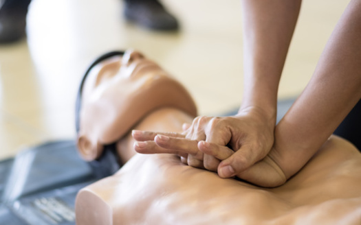 If performed immediately, CPR can double or triple the chance of survival from an out-of-hospital cardiac arrest, according to the American Heart Association. (Adobe Stock)