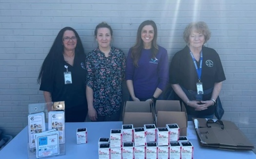 First Day Forward staff offer free Narcan and program pamphlets. (Northeastern Kentucky Substance Use Response Coalition via Facebook)