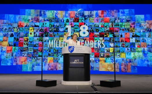 American Federation of Teachers President Randi Weingarten called on members to defend democracy, voting rights and public education in the run-up to the presidential election this November. (AFT)