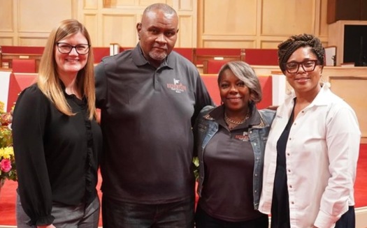 Pastor Wesley Bridges, CEO of Clergy for Prison Reform, with participants at a 