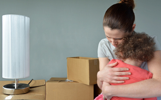 Eviction can significantly disrupt a child's life and is experienced by more than 19% of children born to Black mothers and more than 11% born to white mothers. (Rafael Ben-Ari/Adobe Stock)