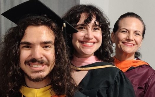 ASU alumna Sonia Reyes Corella (far right) and her children (from left) David Callahan and Danielle Corella can trace their family history to Mexican pioneer Manuela S�nchez Sotelo, who contributed to ASU's founding. (Sonia Reyes Corella) 