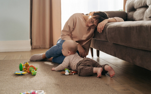 Postpartum depression can happen any time after childbirth, but often starts within one to three weeks of having a baby. (Adobe Stock)