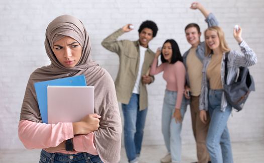 A new report from the Council on American Islamic Relations-New York showed 43% of students who were bullied for being Muslim said they never asked for help. (Adobe Stock)