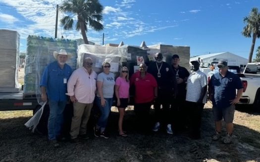 The Palms Medical Group team delivered supplies to the community of Horseshoe Beach after Hurricane Helene. (Jim Miller/Palms Medical Group)