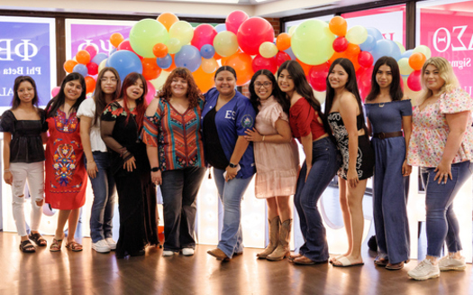UA Little Rock students celebrate the start of Hispanic Heritage Month in the Trojan Cafe during the Hispanic/Latin Initiative's Por La Cultura Kickoff event. (Photo Courtesy UA-Little Rock) 