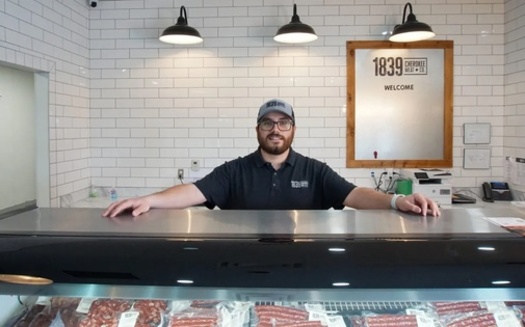 Adrian Sinclair is the plant manager at the 1839 Cherokee Meat Co. in Tahlequah, Oklahoma. (Ben Felder/Investigate Midwest)