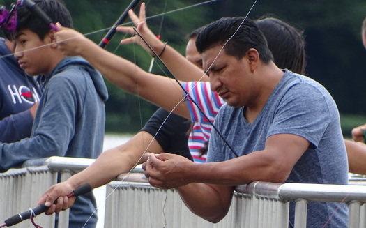 Latino anglers bait their hooks in Imperial Beach, Calif. (Hispanic Access Foundation)
