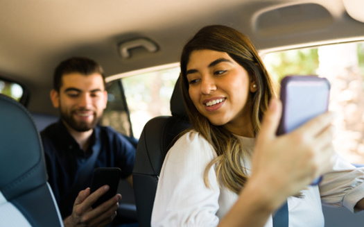 Rideshare drivers said they are looking to share in the wealth of their work. U.S. rideshare sales at Uber climbed 10% from 2023 to 2024, while Lyft's sales were up 3% year-over-year, according to Bloomberg. (Adobe Stock)<br />