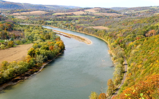 The Susquehanna River is Chesapeake Bay's largest tributary, contributing 50% of its fresh water. The river is nearly one mile wide at Harrisburg, Pennsylvania, and has a normal flow of 18 million gallons per minute at Havre de Grace, Maryland. (Khairil/Adobe)