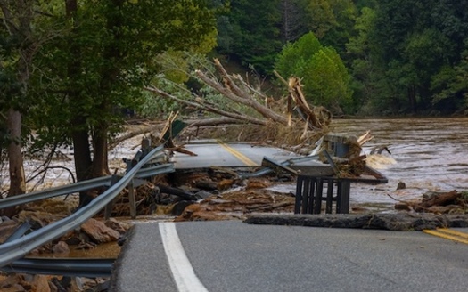 Low Water Bridge in Fries, Va., was destroyed by Hurricane Helene. (Adobe Stock) 