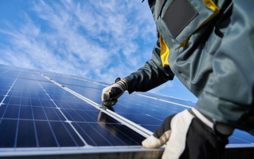 The solar industry already employs more than 250,000 people, nearly twice as many as those who work in the coal-mining industry, according to the Sierra Club. (Adobe Stock)