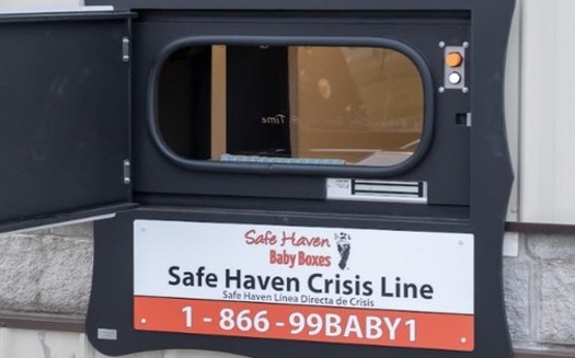 The orange bag inside the Safe Haven Baby Boxes includes information on trafficking and Safe Haven registry resources. The mothers also have the option to send back identity, ethnicity and medical information for the child if they wish. (Save Haven Baby Boxes)