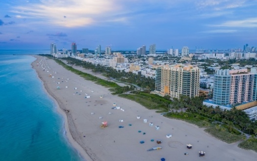 A new University of Miami study has found buildings in Sunny Isles Beach and Surfside have been sinking by 2-8 centimeters between 2016 and 2023. (Adobe Stock) 