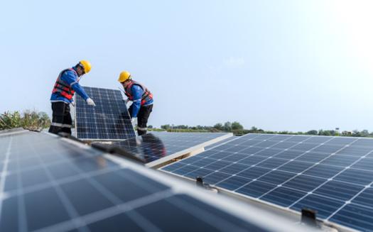 Two large-scale Wisconsin clean energy projects, the Apple River Solar Project in Polk County and the Darien Solar Energy Center in Walworth and Rock counties, are scheduled for 2025. (Adobe Stock) 