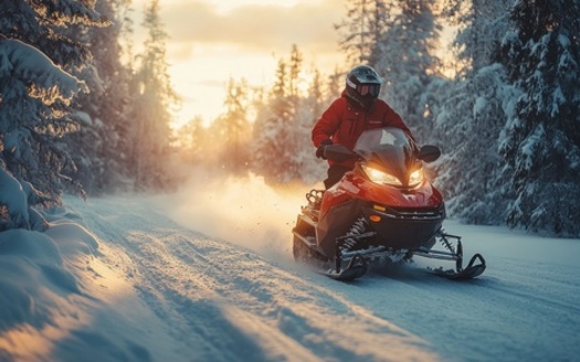 A 2023 report from Michigan Traffic Crash Facts showed 62 snowmobiles were involved in crashes on public roadways, resulting in two fatalities and 41 injuries. (gentho/Adobe Stock)