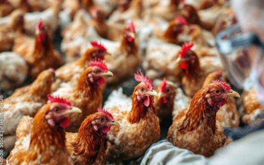 Nebraska raised about 10.5 million chickens in 2023, a 13% increase from 2022. (Adobe Stock) 