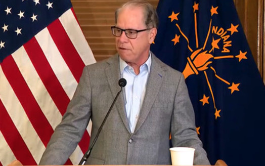 Gov. Mike Braun's budget and the House GOP plan to cut funding for Dolly Parton's Imagination Library, which was 0.013% of the state budget. (Indiana Governor's Office)