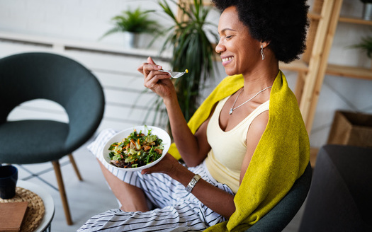 In addition to gut health benefits, many researchers say reducing meat consumption and increasing plant-based foods can help lower greenhouse gas emissions, conserve water and reduce the environmental footprint of food production. (NDABCREATIVITY/Adobe Stock)<br />