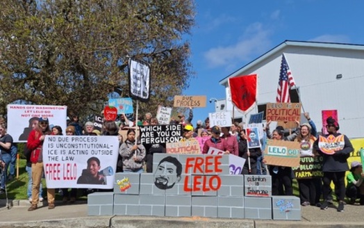 Supporters call for the release of Alfredo 'Lelo' Juarez Zeferino. As of their most recent update in March, ICE is currently detaining more than 46,000 people across the country. (C2C)