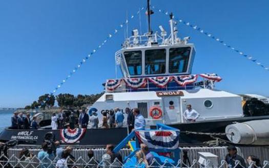 The E-Wolf is the state's first zero-emission ferry, operating out of San Diego. (Pacific Environment)