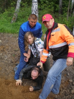 Arrest at Khimki forest last week, photos provided by the activists.