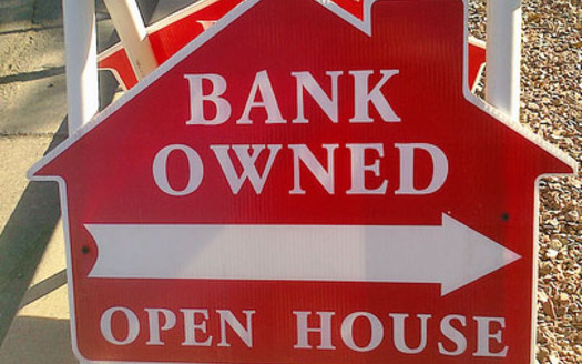 PHOTO: Bank-owned sign. Photo credit: Deborah Smith