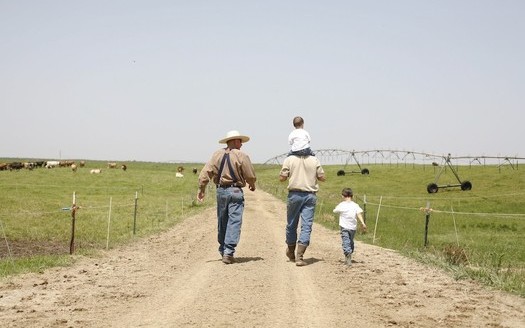 Photo: Three generations of Burroughs family farmers