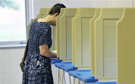 PHOTO: Voters across the nation go to the polls three weeks from today. 