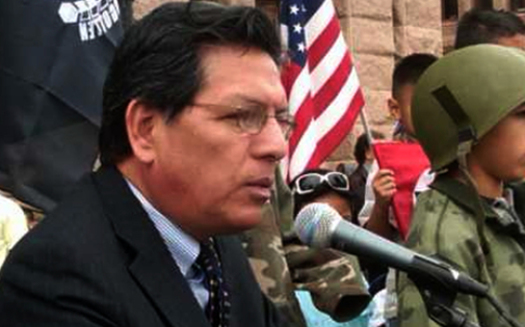 Image: Roberto Alonzo at a Capitol pro-immigration rally in 2006. Permission: Rep. Alonzo.