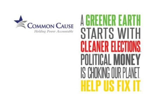 Common Cause poster about clean elections<br />Credit: Common Cause.<br />